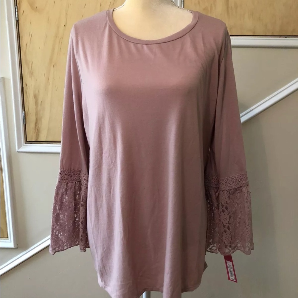 Infatuation Scoop Neck Womens Pink blouse